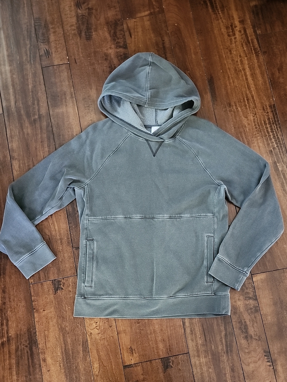 3/$15! wonder nation Boys 14/16 Grey Distressed Hooded Pullover Sweatshirt